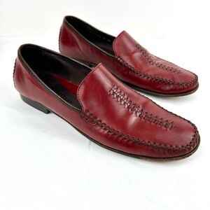 Cole Haan Women’s Slip-on Leather Loafers, Justina Dark Red, Original Box